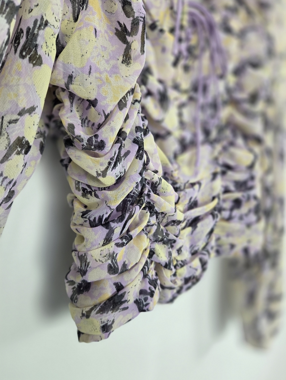 Free People Lilac Combo Mabel Print Blouse Size S - Picture 7 of 11